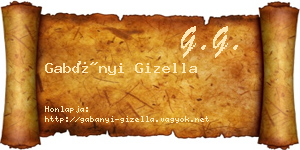 Gabányi Gizella névjegykártya