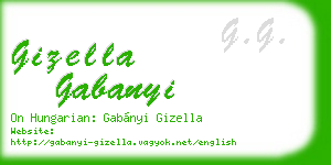 gizella gabanyi business card